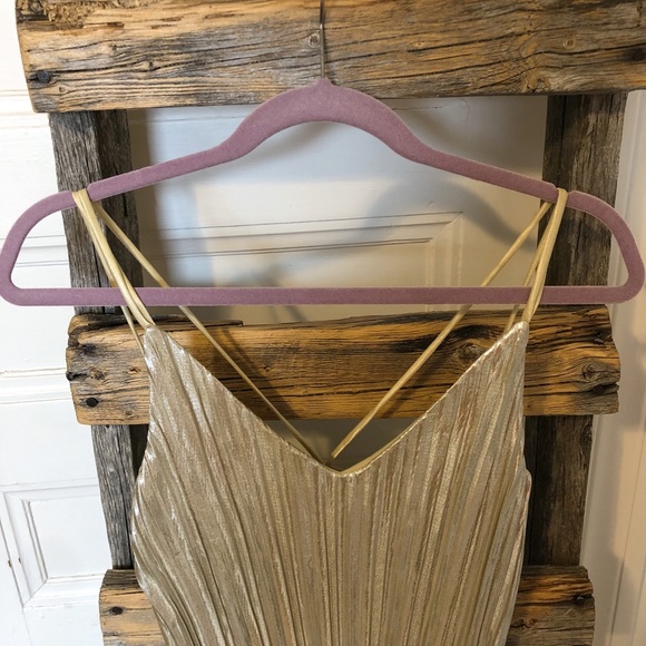 ONE CLOTHING Gold Fitted Strappy Dress - Picture 2 of 6